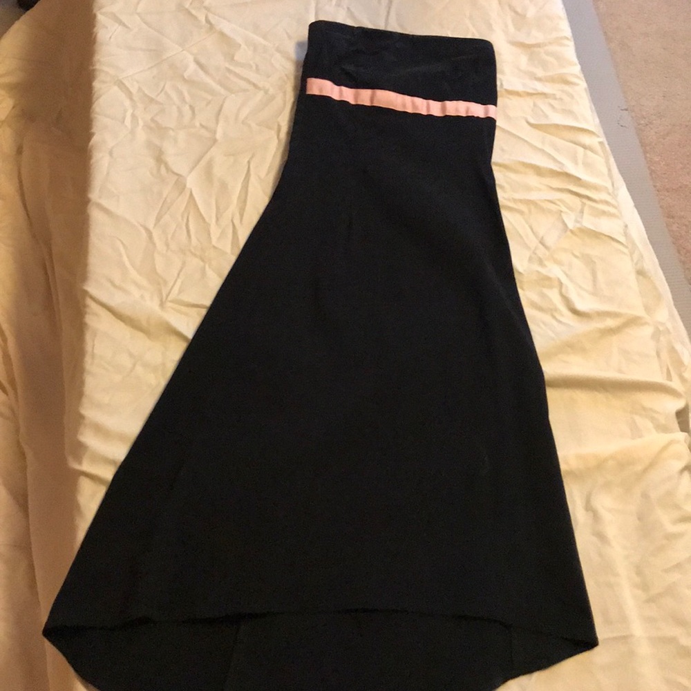 Black and pink mid to long dress